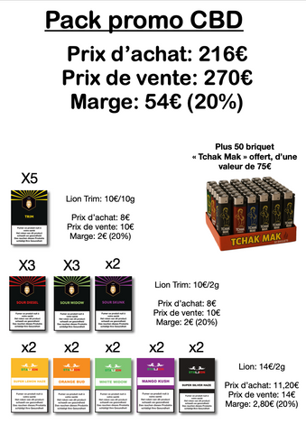 0001: Pack Promo avec briquet offert